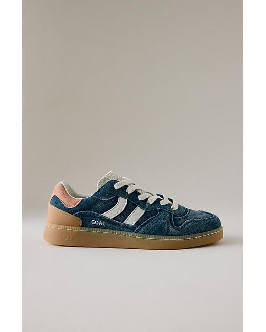 Coolway Blue Goal Bleached Suede Trainers