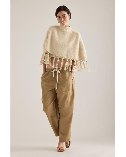 Mare Mare Natural Fringed Poncho
