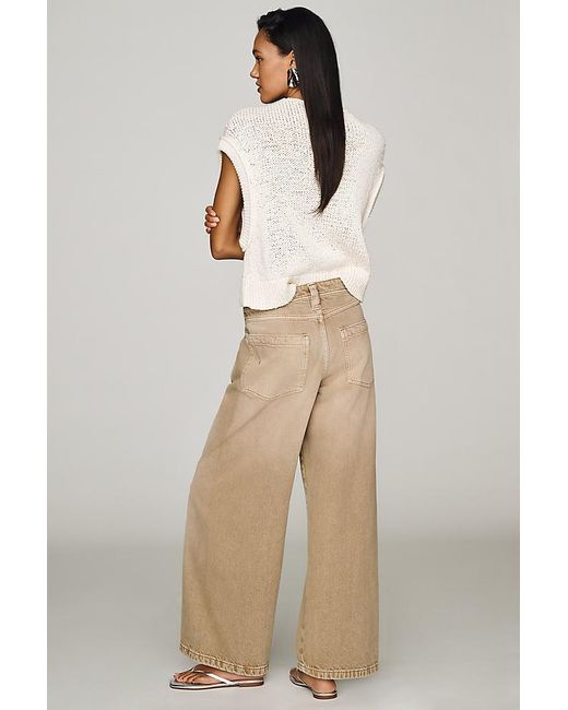 Pilcro Natural Kenny High-Rise Tapered Barrel Jeans