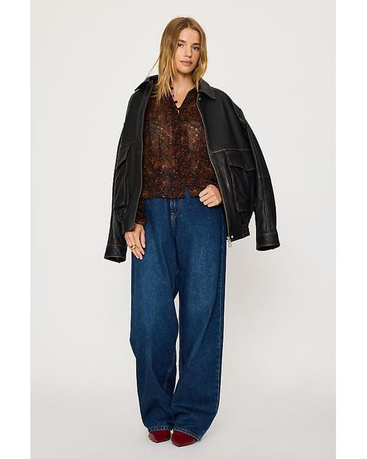 By Anthropologie Brown Paisley Long-Sleeve Blouse