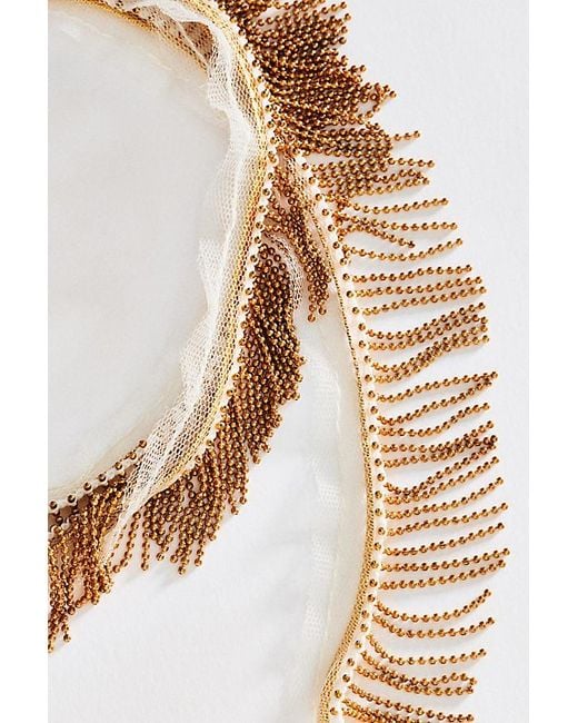 By Anthropologie Natural Prelayer Wrap Tassel Necklace