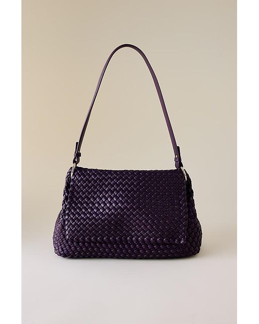 Melie Bianco Blue Woven Shoulder Bag
