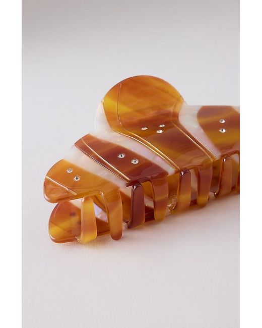 By Anthropologie Brown Croissant Hair Claw Clip