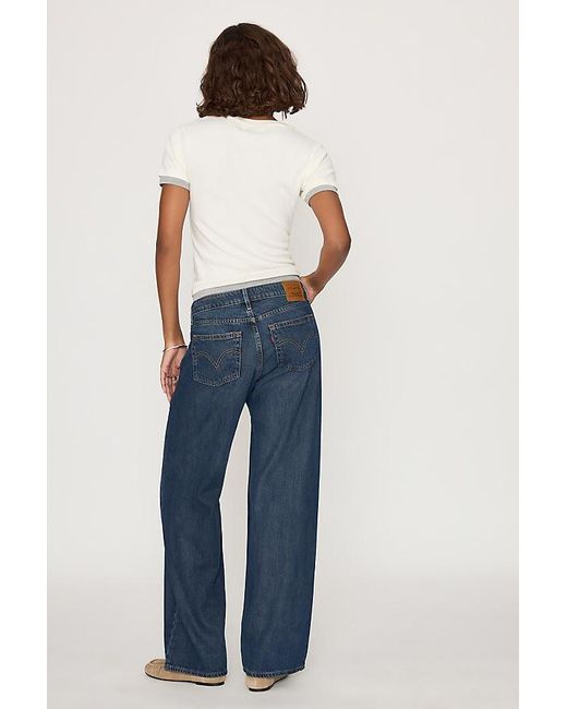 Levi's Blue Low-Rise Loose Jeans