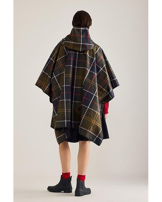 Barbour Blue Tartan Showerproof Poncho