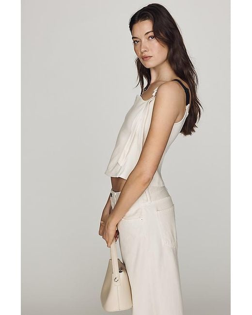 Maeve Natural Bow-Strap Tank Top
