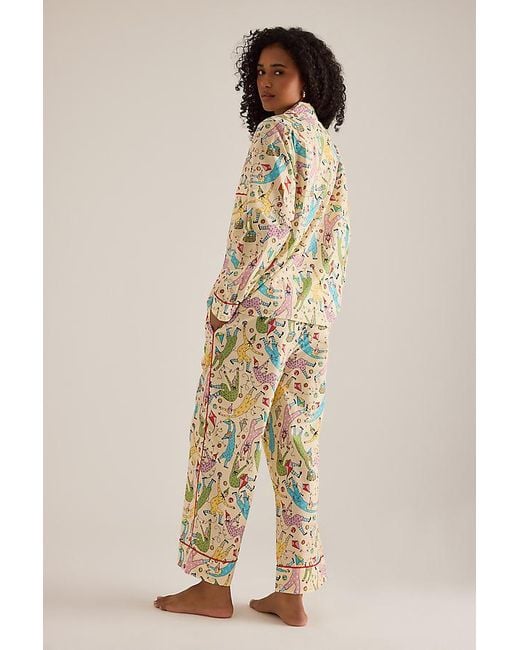 Karen Mabon Natural Clown Print Long Pyjama Set