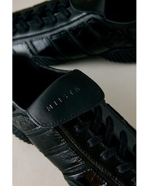Miista Black Nikoletta Leather Trainers