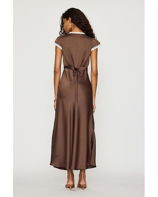 Faithfull The Brand Brown Elvira Midi Slip Dress