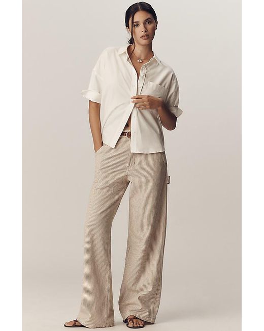 Maeve Natural The Mabel Boxy Oxford Shirt By