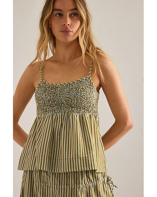 Damson Madder Green Dina Stripe Cami Top