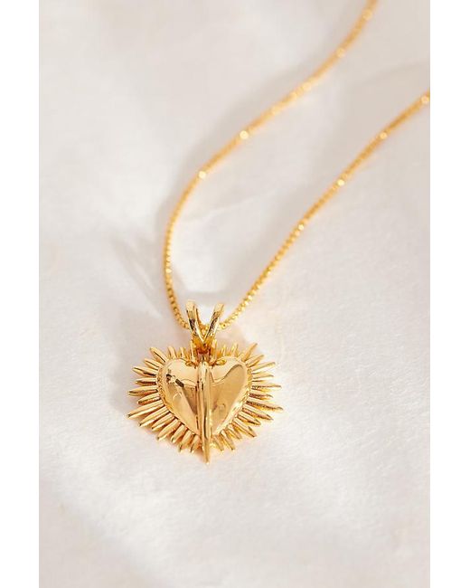 Rachel Jackson Natural Plated Electric Deco Heart Pendant Necklace