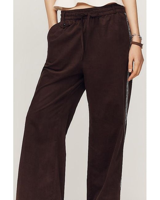 Maeve Blue Brooklin Corduroy High-Rise Wide-Leg Trousers