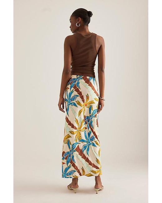 Never Fully Dressed Blue Palm Dorris Maxi Skirt