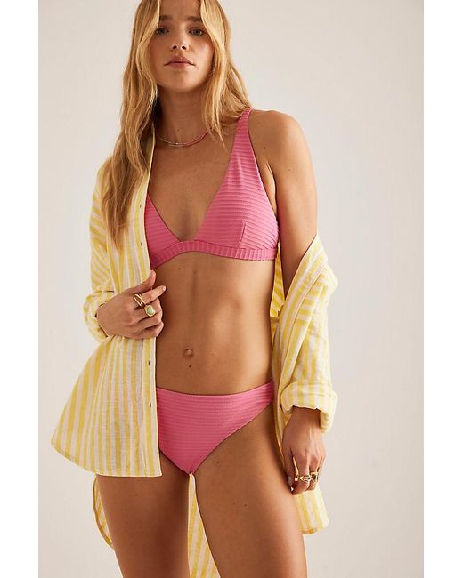 Sea Level Red Cheeky Bikini Bottoms