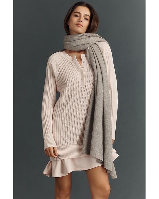 Daily Practice Black Twofer Waffle-Knit Mini Dress