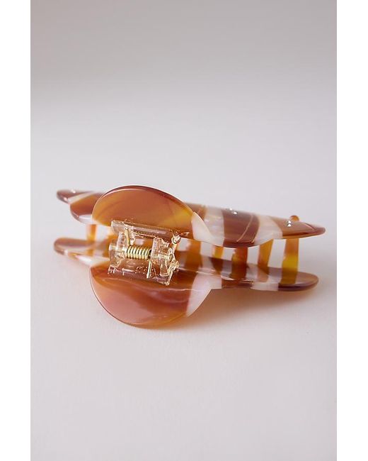 By Anthropologie Brown Croissant Hair Claw Clip