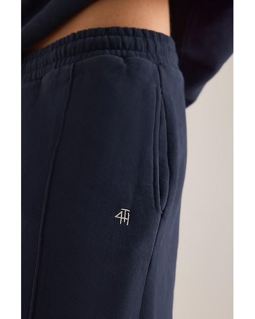 4th & Reckless Blue Fergie Pintuck Wide-Leg Joggers