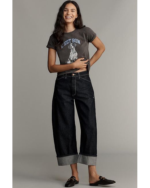 Pilcro Blue The Kayden High-Rise Carpenter Barrel Jeans By