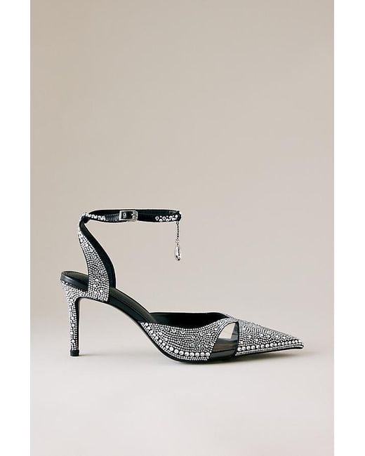 JW PEI Black Haidi Crystal Heels