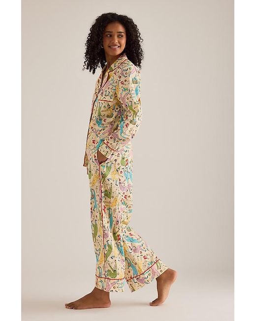 Karen Mabon Natural Clown Print Long Pyjama Set