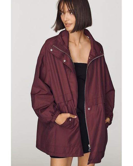 Maeve Red Oversized Lightweight Jacket