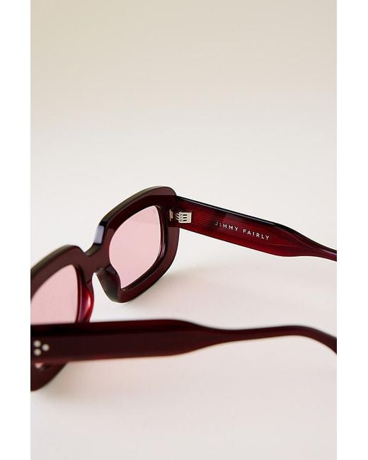 Jimmy Fairly Black Ily Rectangle Sunglasses