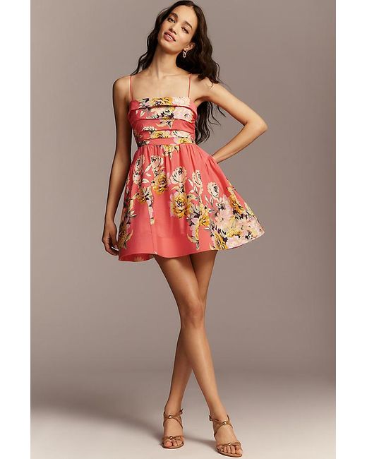 Maeve Red Sleeveless Fit & Flare Mini Dress