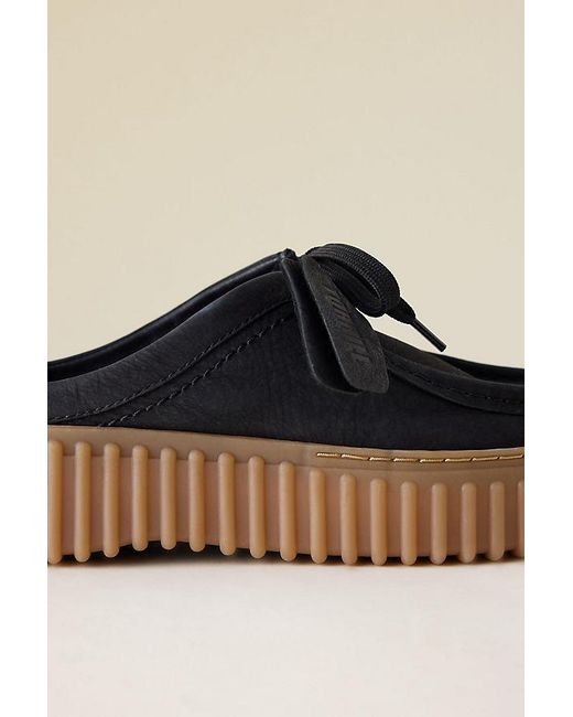 Clarks Black Clarks Torhill Nubuck Mules