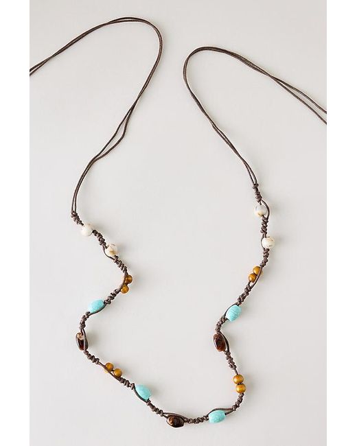 By Anthropologie Metallic Beaded Cord Belt