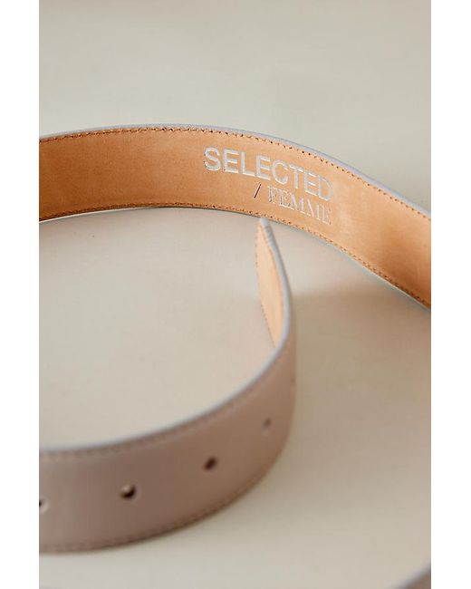 SELECTED Natural Ellen Leather Belt