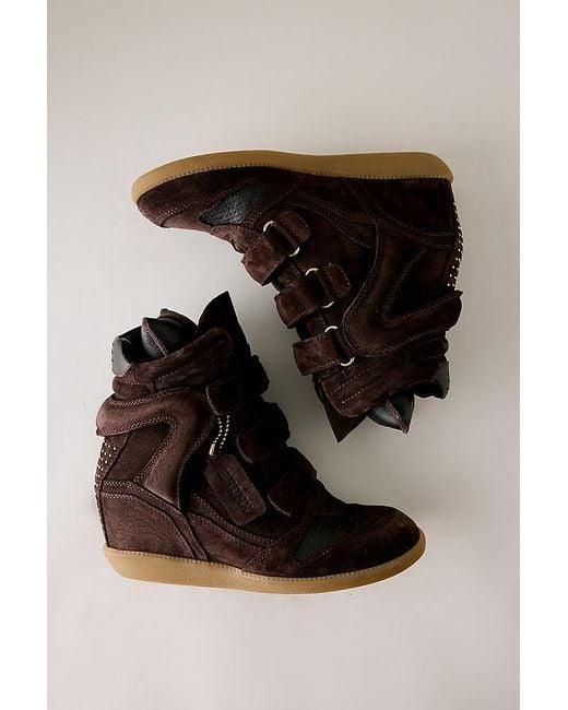 Bronx Black Jaeyy Suede Wedge Trainers