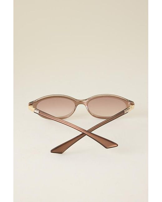 Le Specs Natural Duskfall Oval Sunglasses