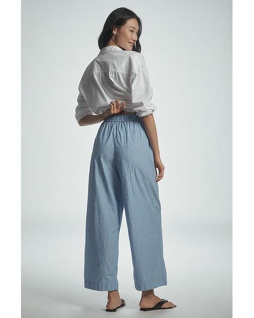 By Anthropologie Blue The Wren Boxer Trousers
