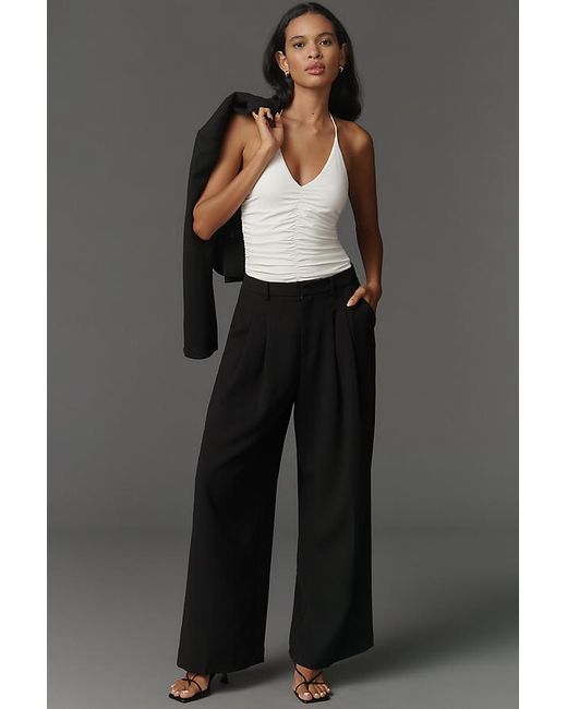 Maeve Black The Avery Wide-Leg Pleated Trousers By