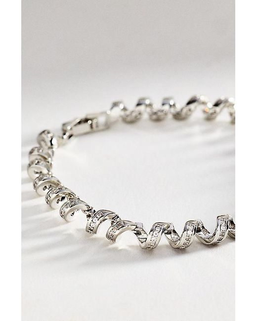 By Anthropologie Metallic Spiral Crystal Bracelet
