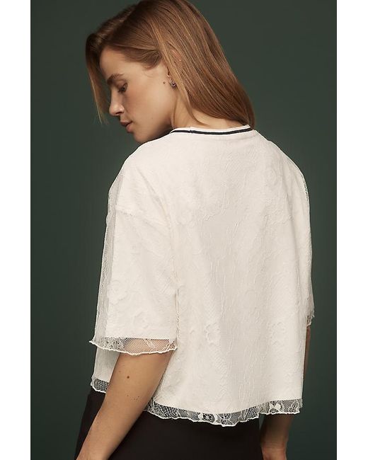 Daily Practice Black Lace Layered T-Shirt