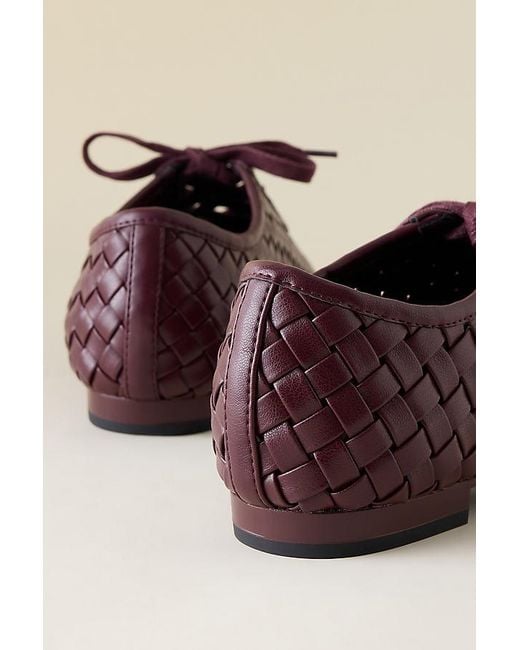 JW PEI Brown Kayla Weave Strap Flats