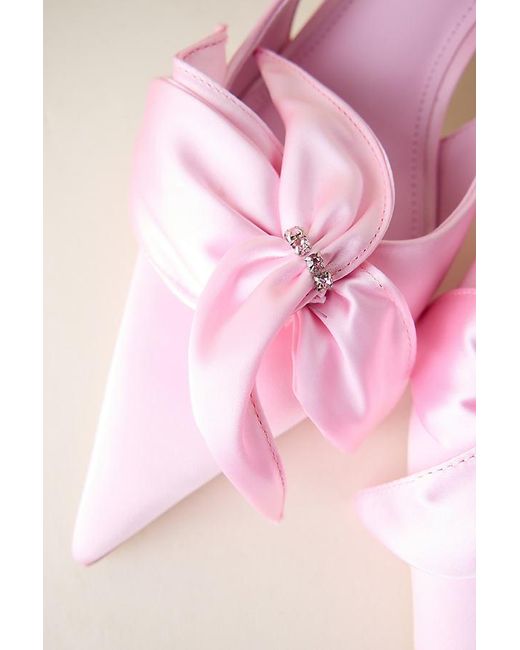 JW PEI Pink Queena Floral Applique Slingback Heels
