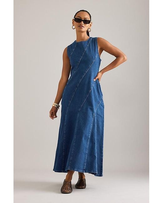 ALIGNE Blue Raven Denim Midi Dress