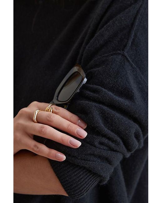 Pilcro Gray Alani Cashmere Mock Neck Jumper