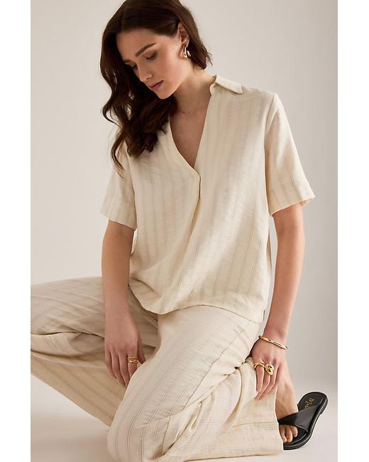 SELECTED Natural Marie V-Neck Blouse