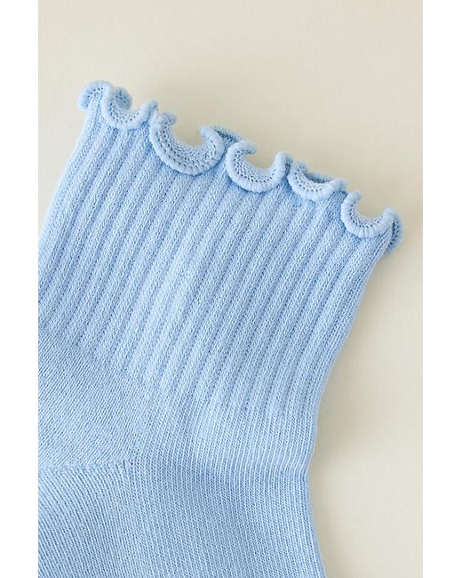Daily Practice Blue Athletic Ruffle Socks