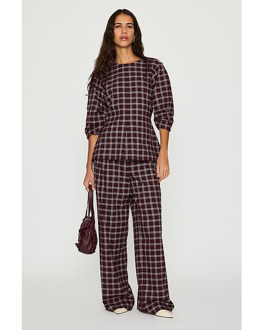 ALIGNE Janey Checked Tailored Blouse