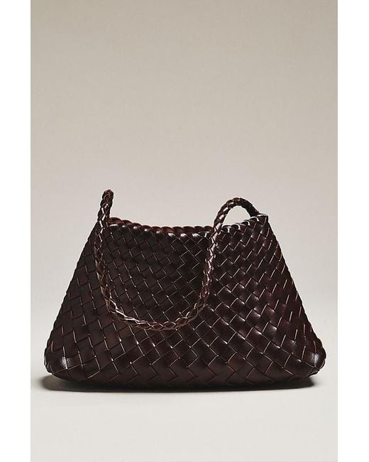By Anthropologie Black Calla Woven Shoulder Bag