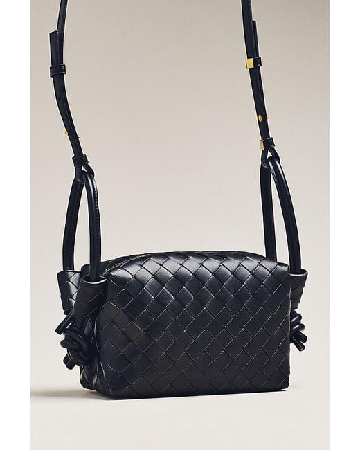 By Anthropologie Blue Loop-Strap Woven Crossbody Bag