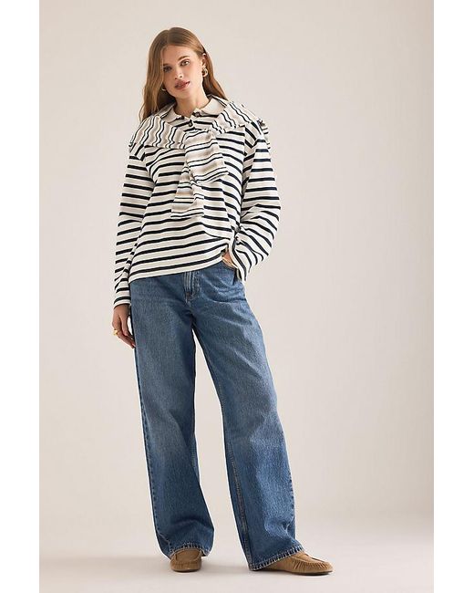 SELECTED Multicolor Wada Stripe Rugby Top