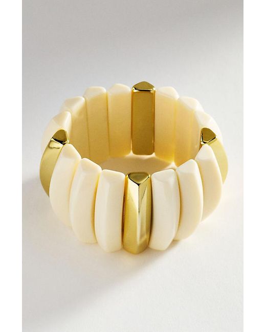 By Anthropologie Metallic Two-Tone Stretch Bracelet