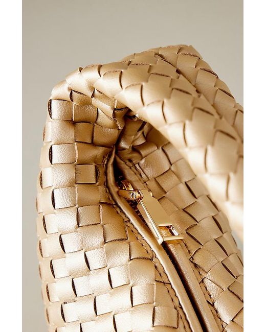 Melie Bianco Metallic Larissa Woven Faux-Leather Shoulder Bag