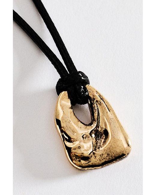 By Anthropologie White Paper Clip Pendant Necklace